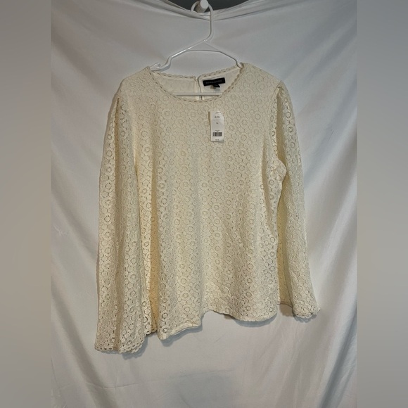 Banana Republic Cream Relaxed Boxy Blouse - Picture 1 of 7